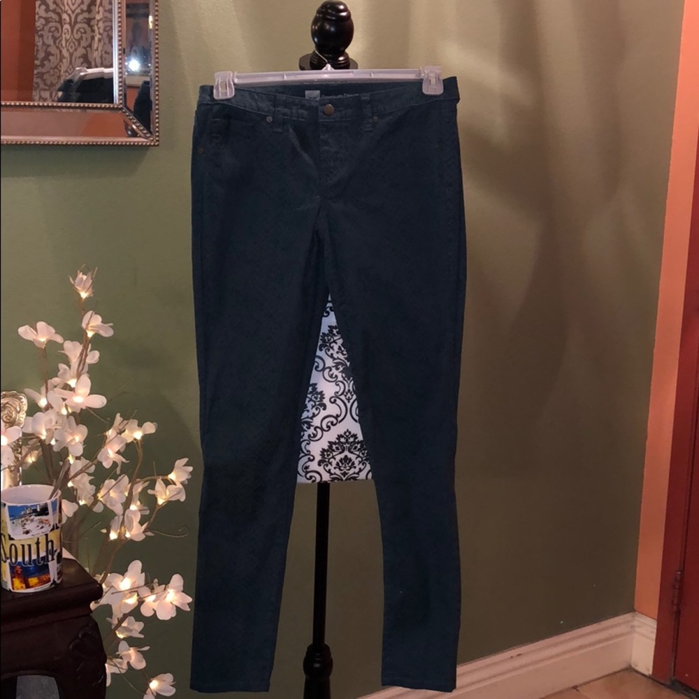 Teal snake pants